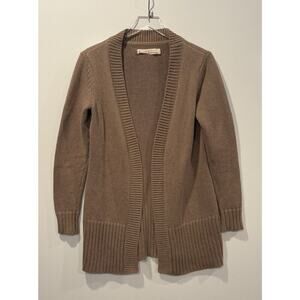 Hanna Anderson Beige Wool Blend Cardigan Sweater Pockets Women’s Small‎